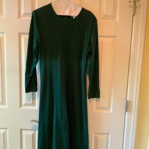 Talbots hunter green large dress
